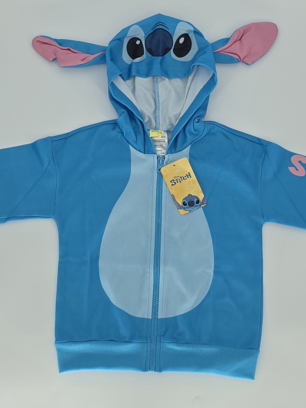 Disney Stitch Blue Kids Hoodie Jacket Size 5